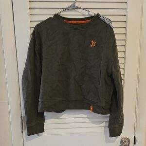 Orange theory Dark Olive Crewneck Sweater sz L